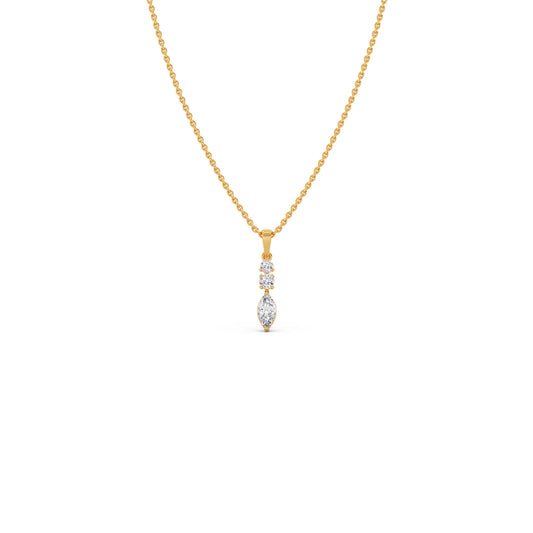 Marquise & Round Trio Pendant