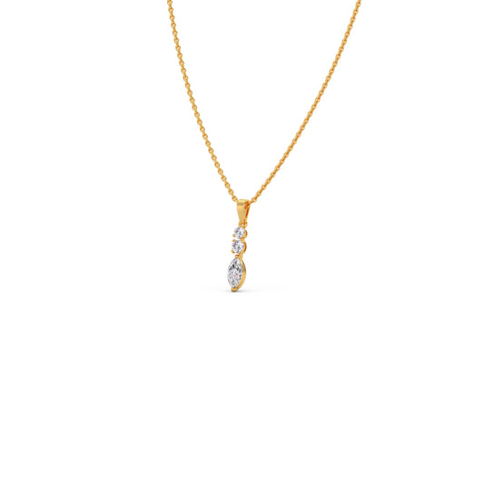 Marquise & Round Trio Pendant