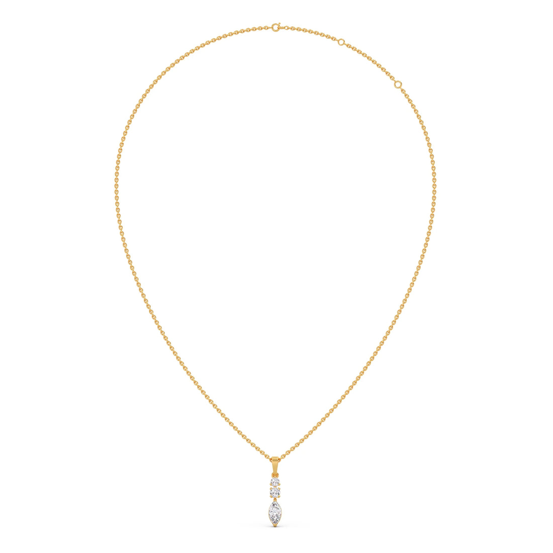 Marquise & Round Trio Pendant
