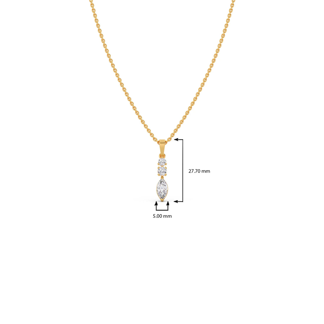 Marquise & Round Trio Pendant