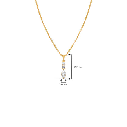 Marquise & Round Trio Pendant