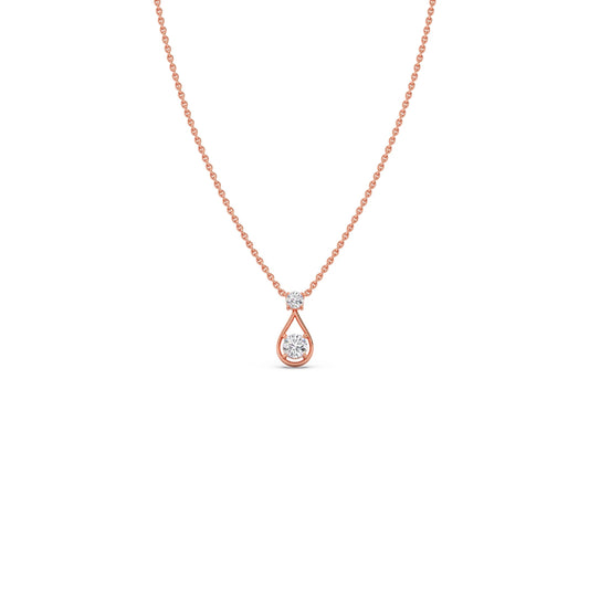 Elegant Round Solitaire Drop Pendant