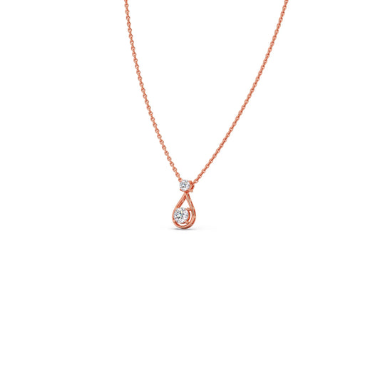 Elegant Round Solitaire Drop Pendant