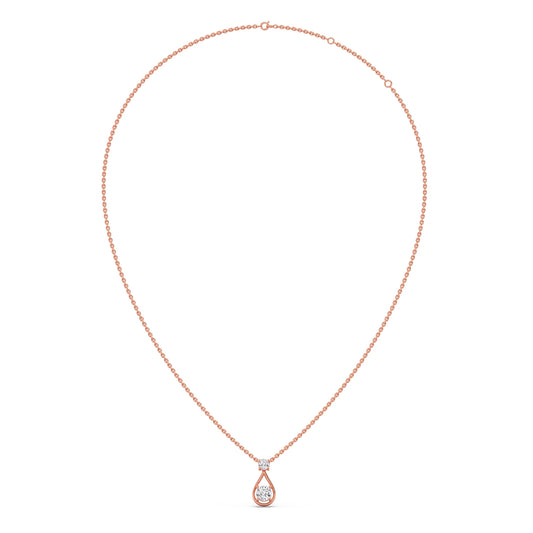 Elegant Round Solitaire Drop Pendant
