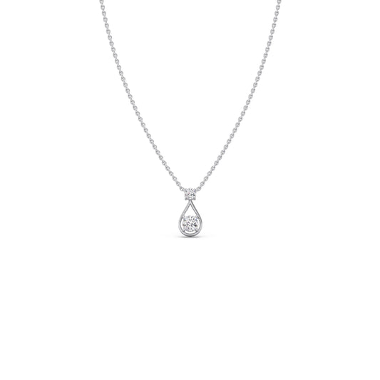 Elegant Round Solitaire Drop Pendant