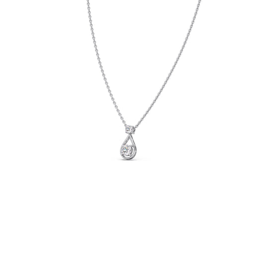 Elegant Round Solitaire Drop Pendant