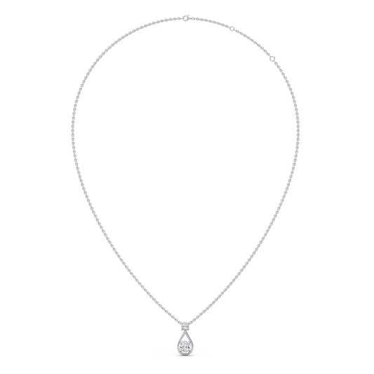 Elegant Round Solitaire Drop Pendant