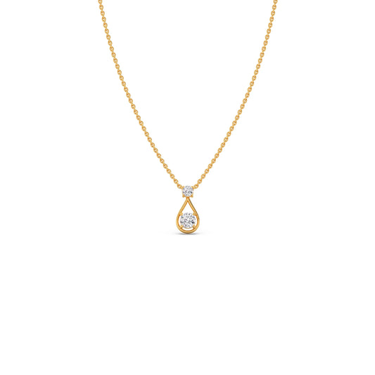 Elegant Round Solitaire Drop Pendant