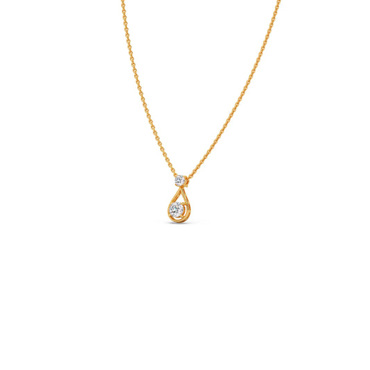 Elegant Round Solitaire Drop Pendant