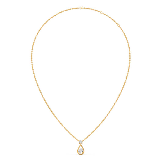 Elegant Round Solitaire Drop Pendant