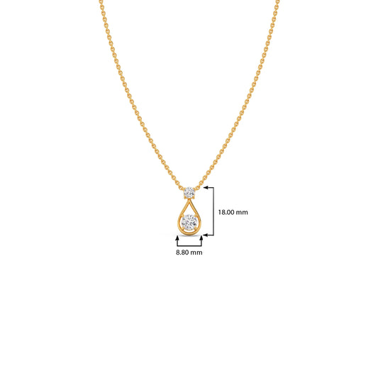 Elegant Round Solitaire Drop Pendant