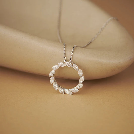 Elegant Marquise Circle Pendant