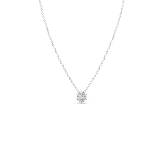 Starburst Floral Diamond Platinum Pendant