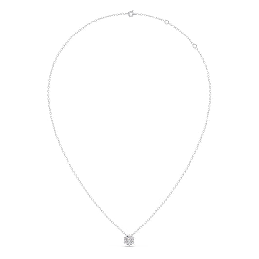 Starburst Floral Diamond Platinum Pendant