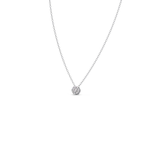 Honeycomb Bloom Diamond Platinum Pendant