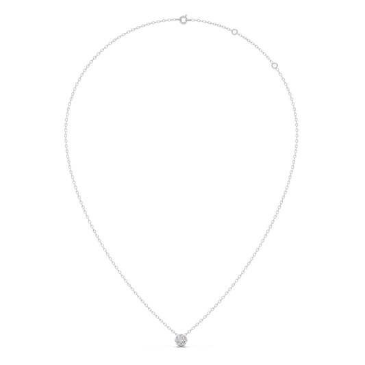 Honeycomb Bloom Diamond Platinum Pendant