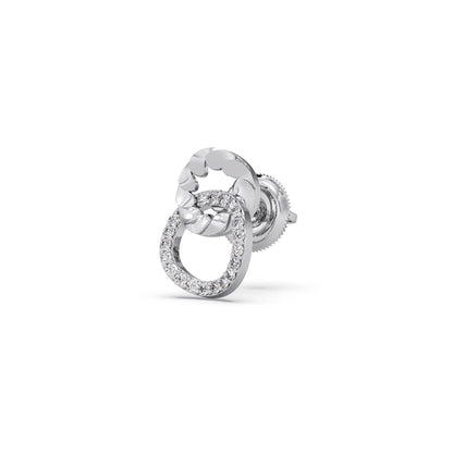 Gold Diamond Loop Earrings