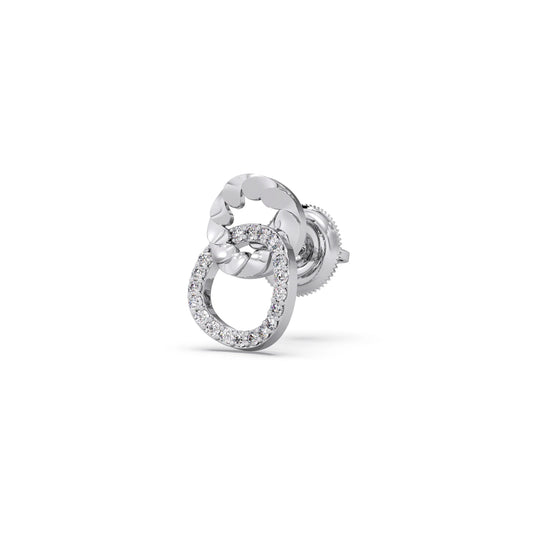 Gold Diamond Loop Earrings