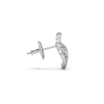 Gold Diamond Loop Earrings