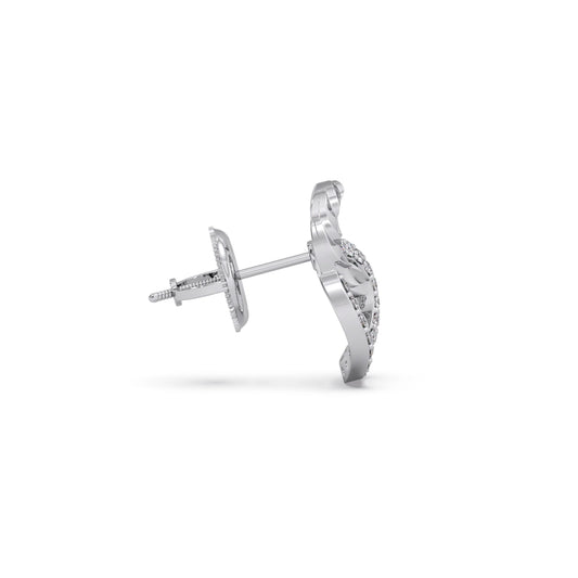 Gold Diamond Loop Earrings