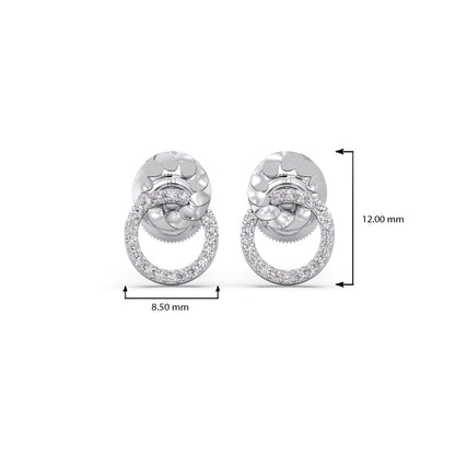 Gold Diamond Loop Earrings