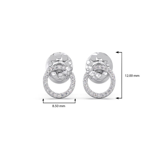 Gold Diamond Loop Earrings