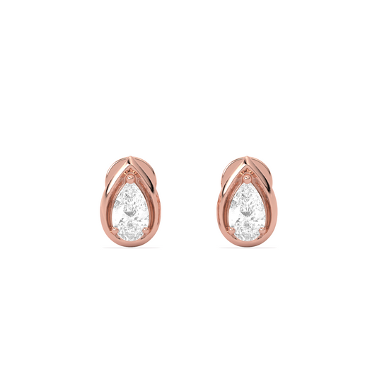 Pear Shape Diamond Stud Earrings