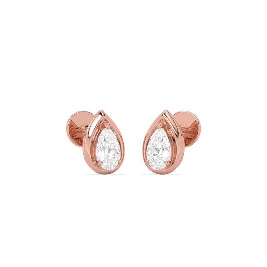 Pear Shape Diamond Stud Earrings