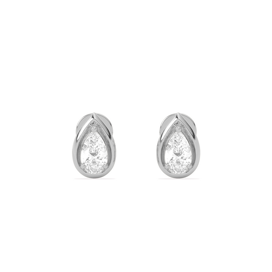 Pear Shape Diamond Stud Earrings