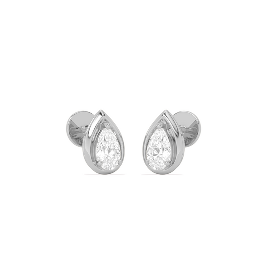 Pear Shape Diamond Stud Earrings