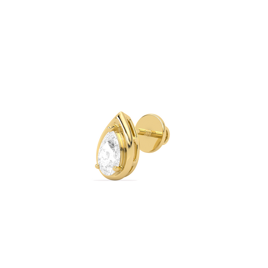 Pear Shape Diamond Stud Earrings