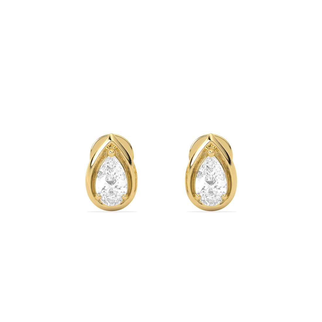 Pear Shape Diamond Stud Earrings