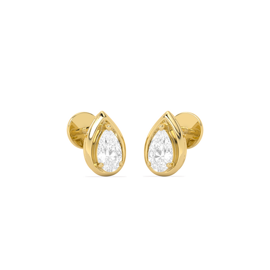 Pear Shape Diamond Stud Earrings