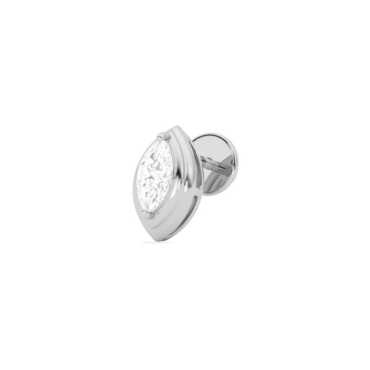 0.54 Ct Marquise Shape Classic Diamond Stud Earrings