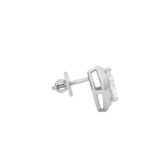 0.54 Ct Marquise Shape Classic Diamond Stud Earrings