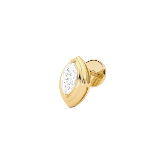 0.54 Ct Marquise Shape Classic Diamond Stud Earrings