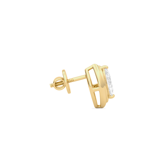 0.54 Ct Marquise Shape Classic Diamond Stud Earrings