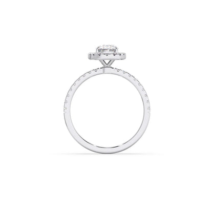 Oval Cut Engagement Ring with Halo Setting