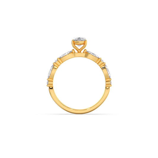 Marquise Cut with Side Diamonds Accent Engagement Ring