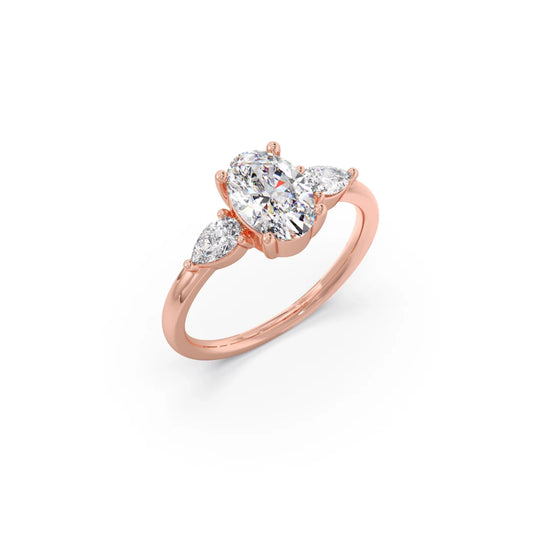 Oval Cut Three Stone Engagement Ring
