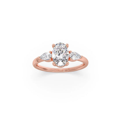 Oval Cut Three Stone Engagement Ring