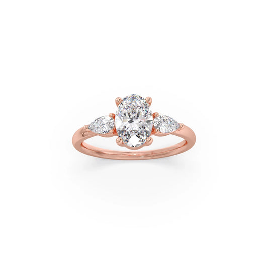 Oval Cut Three Stone Engagement Ring