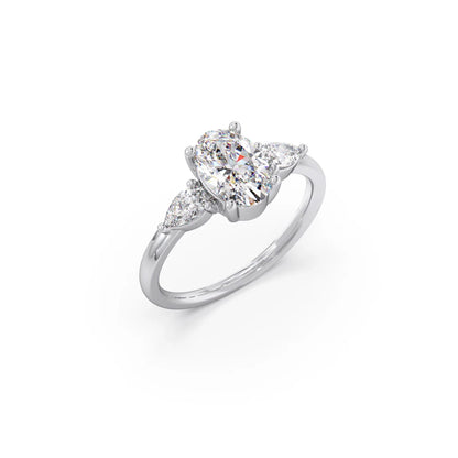 Oval Cut Three Stone Engagement Ring