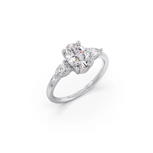 Oval Cut Three Stone Engagement Ring