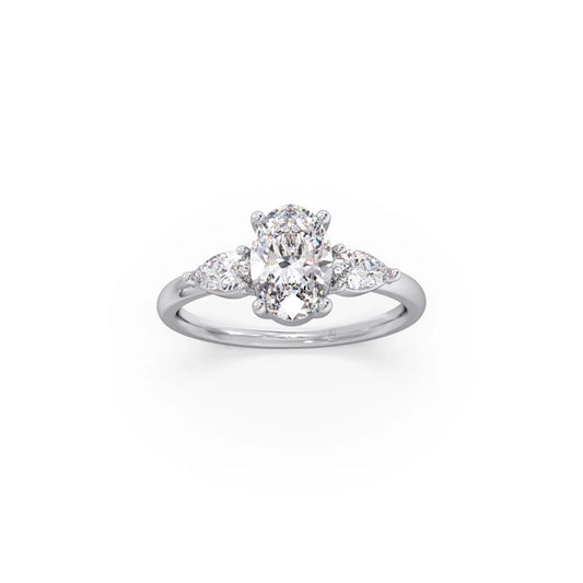 Oval Cut Three Stone Engagement Ring