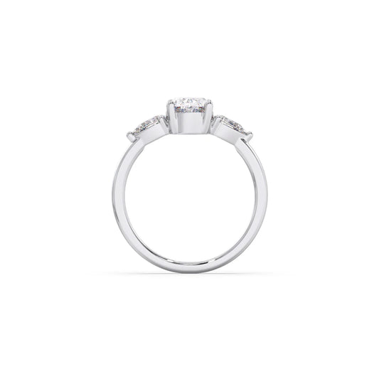 Oval Cut Three Stone Engagement Ring