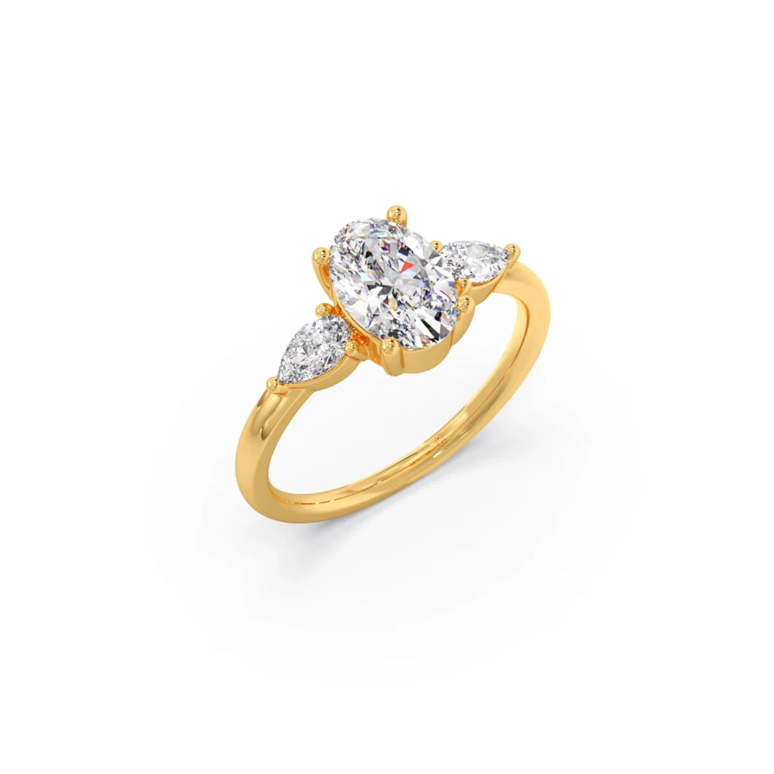 Oval Cut Three Stone Engagement Ring