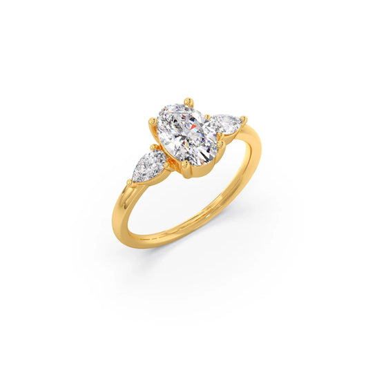 Oval Cut Three Stone Engagement Ring