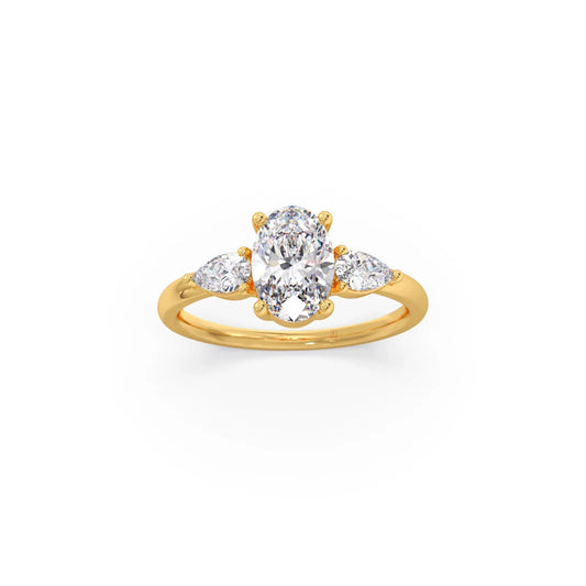 Oval Cut Three Stone Engagement Ring