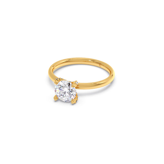 1.31 cts Round Brilliant Solitaire Ring